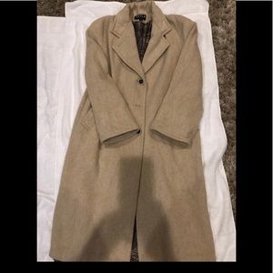 Forstmann wool blend cream coat paisley lining